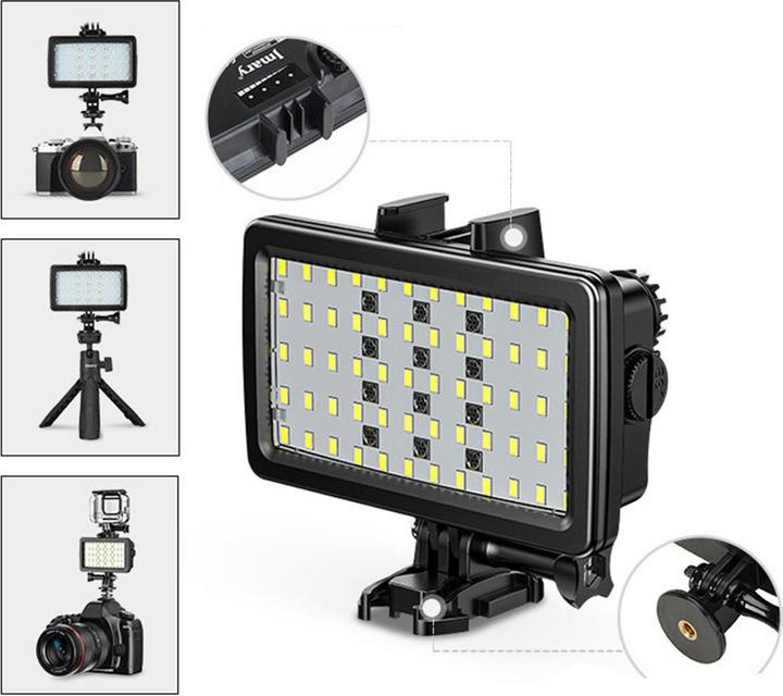 Produktbild Jmary RGB LED Tauchlicht mit GoPro Halterung 40m