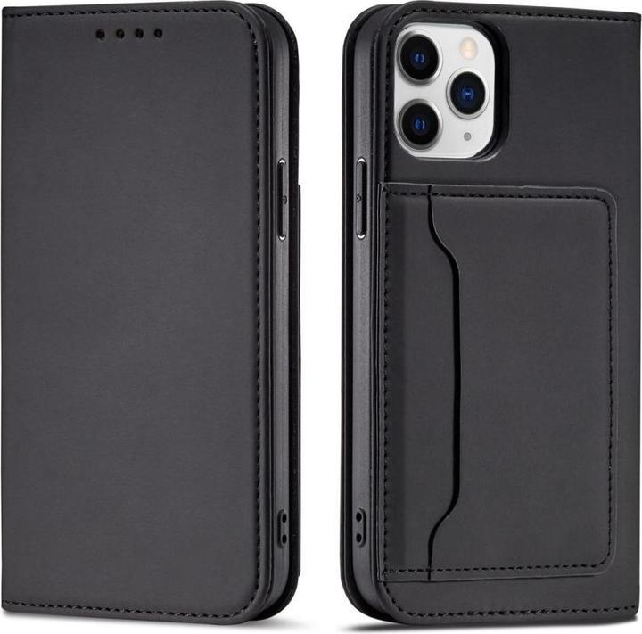 Immagine prodotto Hurtel Custodia a calamita per iPhone 12 Pro Custodia a portafoglio portacarte Nero (Apple iPhone 12 Pro)