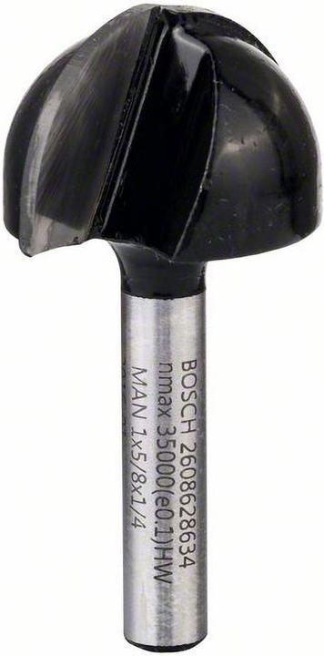 Produktbild Bosch Professional Zubehör Hohlkehlfräser, 1/4-Zoll, R1 12,7 mm, D 25,4 mm, L 15,6 mm, G 49 mm