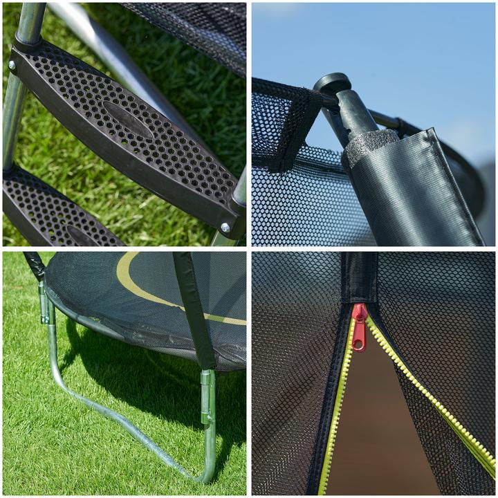 Produktbild Gartenfreude Kinder Trampolin 244 cm Sprungtuch und Sicherheitsnetz (244 cm)