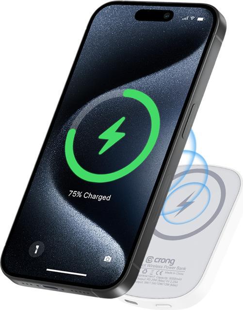 Actual product image Crong Power bank with MagSafe, USB-C PD (5000 mAh)