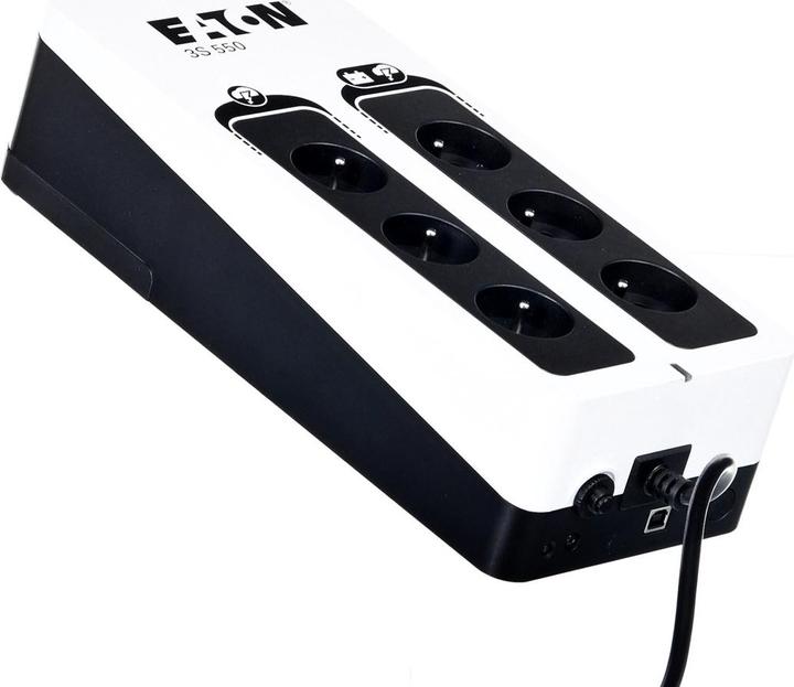 Produktbild Eaton 3S550F Unterbrechungsfreie Stromversorgung (USV) Standby (Offline) 550 VA 6 AC-Ausgänge (550 VA, 330 W, Standby USV)