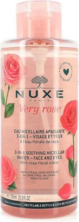 Image du produit Nuxe Very Rose - Eau Démaquillante Micellaire Apaisante 3en1 (Eau micellaire, 750 ml)