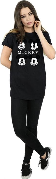 Actual product image Disney Womens/Ladies Mickey Mouse Head Cotton Boyfriend T-Shirt (L)