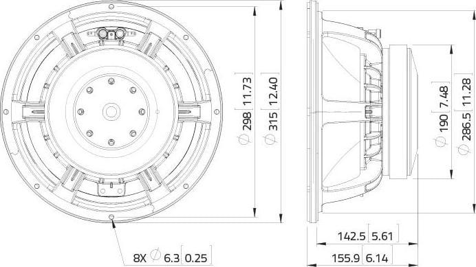Produktbild Lavoce 12 Woofer Ferrit Alukorb (1 Stk.)