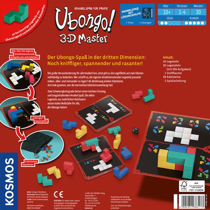 Actual product image Kosmos Ubongo 3-D Master (German)