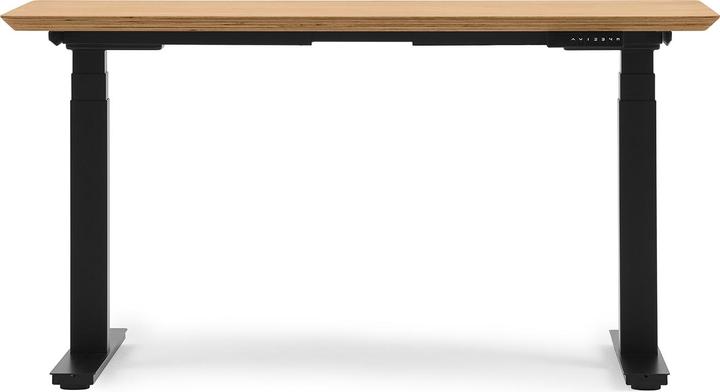 Image du produit Oakywood Standing Desk table en bois réglable en hauteur - Placage - Placage chêne / 160x80 / Noir - (160 x 80 cm)