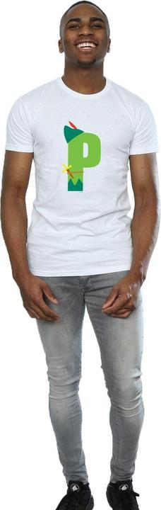 Actual product image Disney Mens Alphabet P Is For Peter Pan T-Shirt (S)