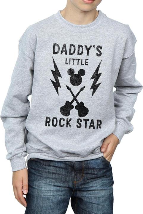Produktbild Disney Mickey Mouse Daddy's Rock Star Sweatshirt Jungen (140, 146)