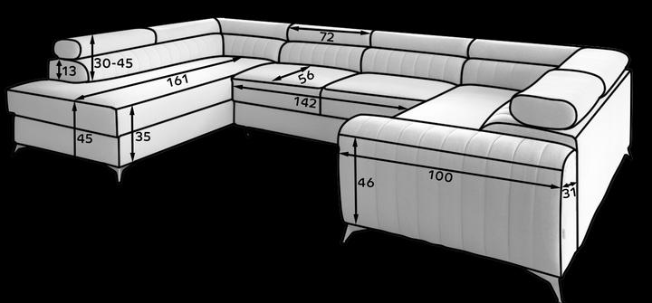 Actual product image ELTAP Louis (Sofa landscape, Sofa bed)