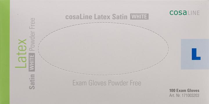 Immagine prodotto CosaLine Guanti da esame in lattice satinato bianco senza polvere (L)