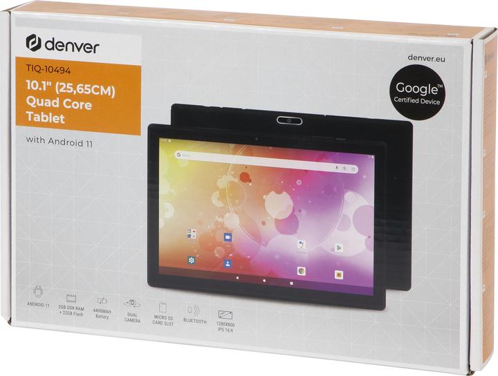 Produktbild Denver TIQ-10494 10.1 / 32GB / 2GB / WI-FI / Android11 / Black (10.10", 32 GB, Schwarz)