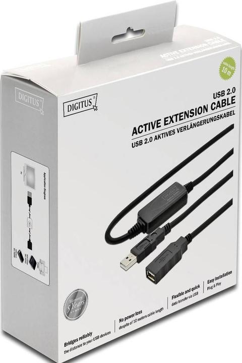 Produktbild Digitus USB Active Extension Kabel (10 m, USB 2.0)