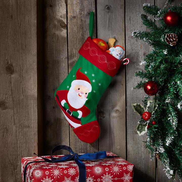 Immagine prodotto tectake Stivale di San Nicolò con motivo di Babbo Natale
