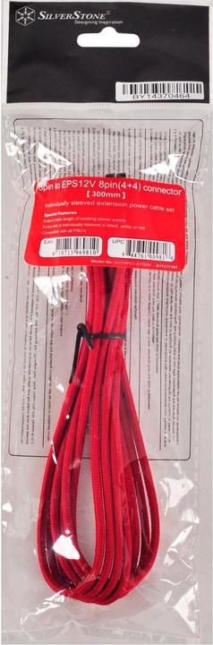 Produktbild Silverstone ATX Extension 8-8(4+4)Pin rot