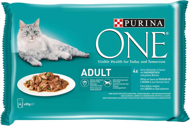 Produktbild Purina ONE Fisch (Adult, 4 Stk., 85 g)