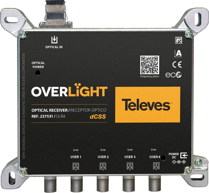 Produktbild Televes OLR 4 Optischer Rückumsetzer Quad/4xDCSS oder 4xLegacy (Antennenkabel)