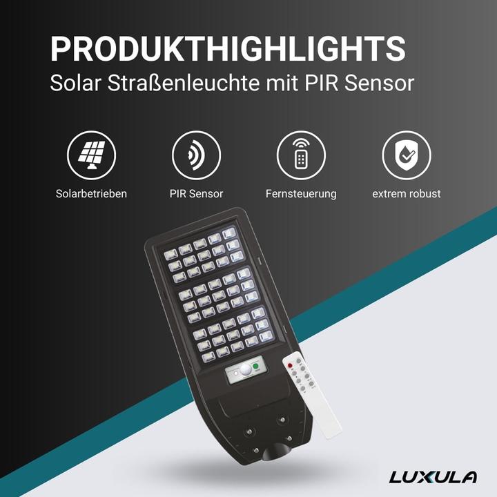 Produktbild Luxula Solar LED-Strassenleuchte (1200 lm, IP65)