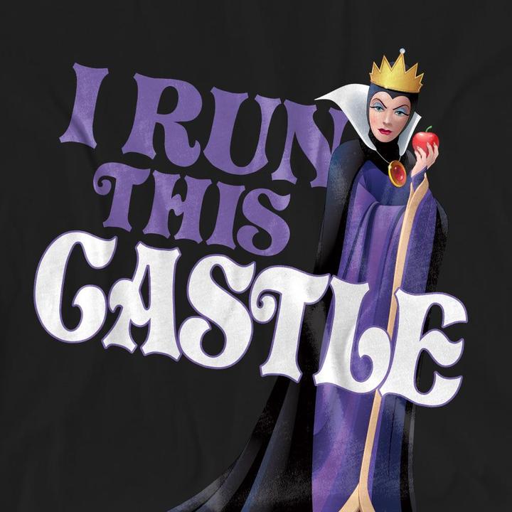 Actual product image Disney Villains Unisex Adult I Run This Castle Evil Queen Mothers Day T-Shirt (XL)