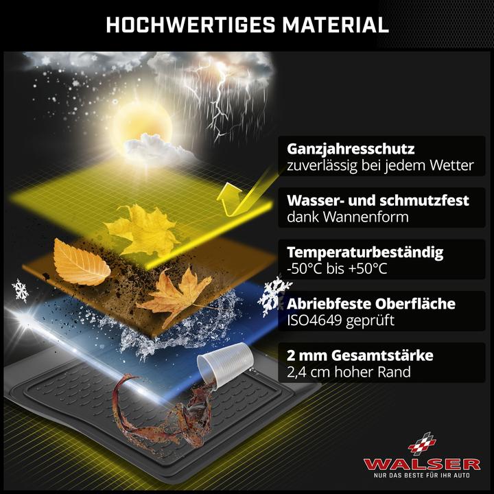 Image du produit Walser Tapis en caoutchouc XTR pour Mazda 5, 7 places 06/2010-aujourd'hui (2 tapis avant + 2 tapis arrière)