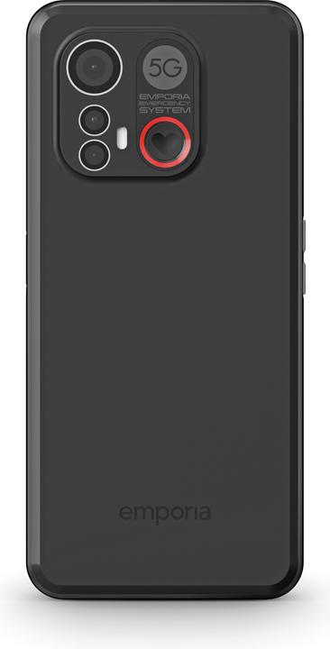 Actual product image Emporia ME6 (5G) with Panic Button (128 GB, Black, 6.58", Single SIM, 50 Mpx, 5G)