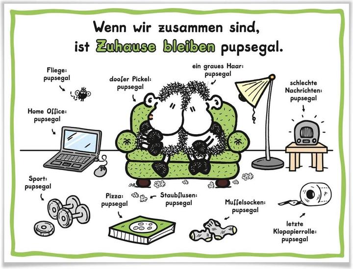 Produktbild Sheepworld Zuhause bleiben pupsegal (80 x 60 cm)