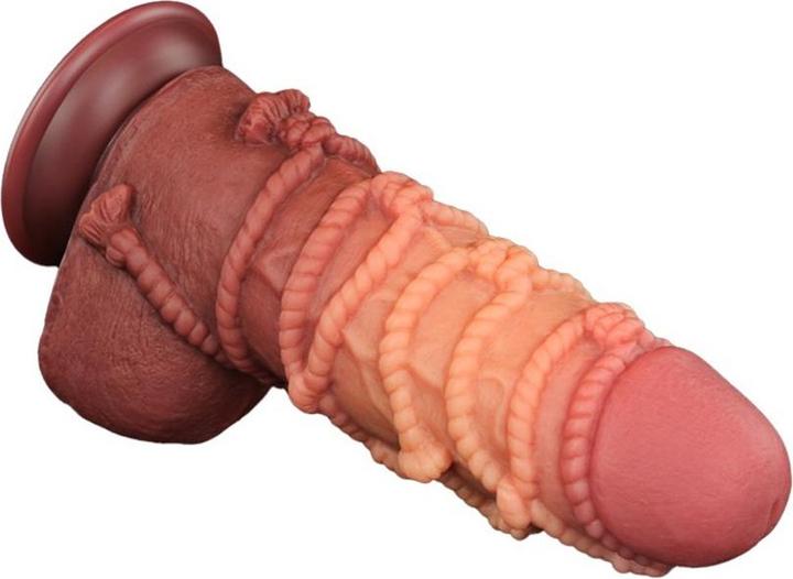 Actual product image Lovetoy Extreme Dildo with Rope Motif 24 cm