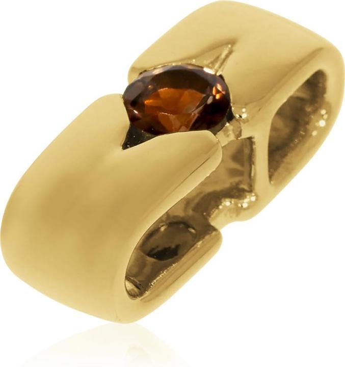 Produktbild Xen Anhänger mit 5 mm Rauchquarz ca. 0,50 ct. gelbvergoldet (925 Sterling Silber)