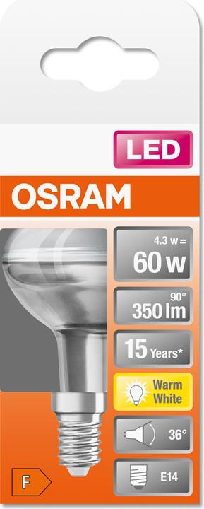 Image du produit Osram Star R50 (E14, 4.30 W, 345 lm, 1 x, F)