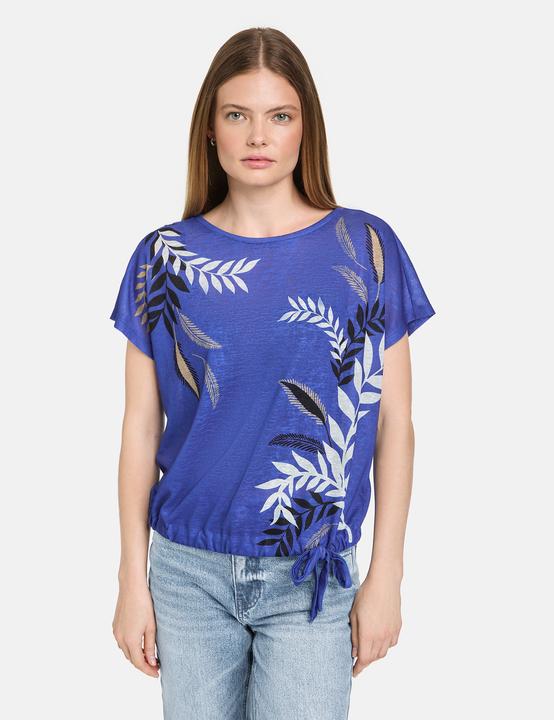 Actual product image Taifun Casual shirt with drawstring hem T-shirt short sleeve round neck - 62818 (36)