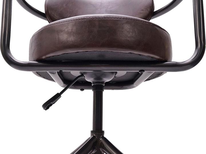 Produktbild Swisshandel24 Barhocker HWC-H10f, Barstuhl Tresenhocker Drehhocker, höhenverstellbar industrial Wildleder-Optik vi