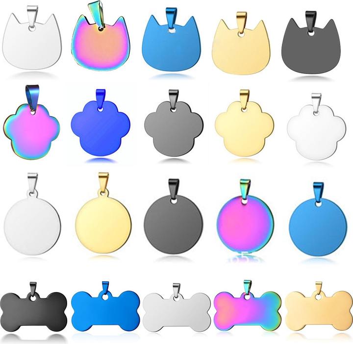 Produktbild Creality Falcon Series Pets Tag Metal Pendant - 20pcs