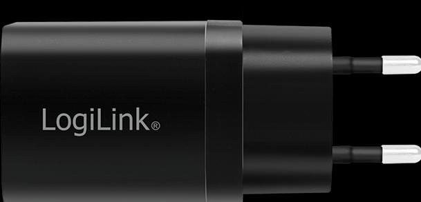 Produktbild LogiLink USB-Ladeadapter-Set, Auto & AC, USB-C/F + USB-A/F, 5 V/15 W, schwarz