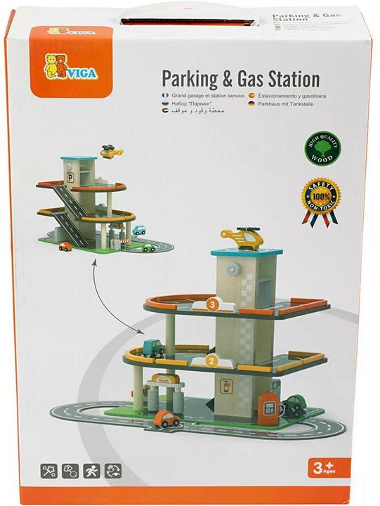 Image du produit Viga Toys Parking avec station-service