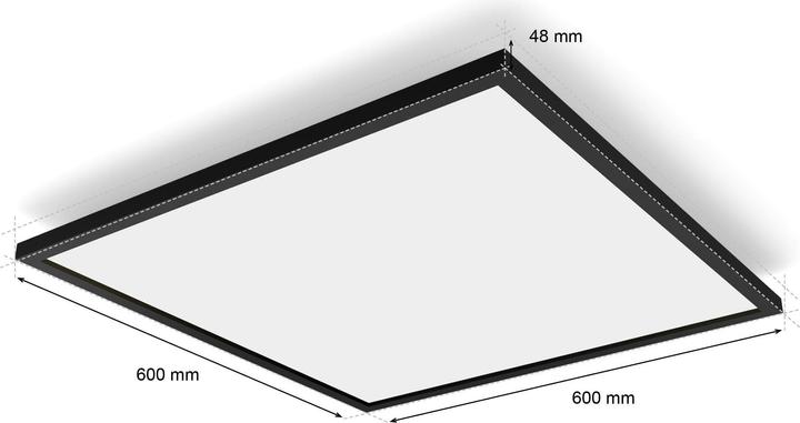 Philips Hue White Amb. Aurelle Panel Light 60x60cm black