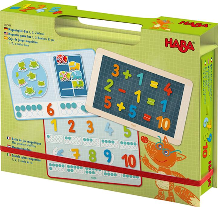 Image du produit Haba Boîte de jeu magnétique 1, 2, compteur (Allemand, Anglais, Espagnol)