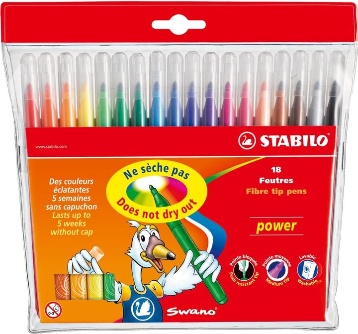 Immagine prodotto STABILO pennarello power (Multicolore, 18 x)