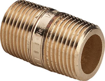 Actual product image Viega nipple rør 12" x 120 mm rødgods (Double nipple)