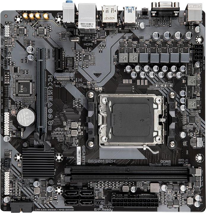 Produktbild Gigabyte B650M DS2H (rev 1.0) (AM5, AMD B650, mATX)