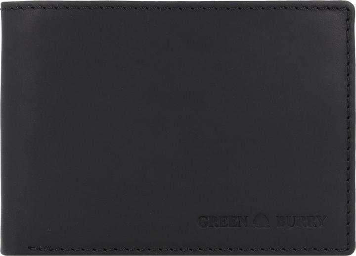 Immagine prodotto Greenburry Portafoglio nero puro in pelle con protezione RFID 12,5 cm