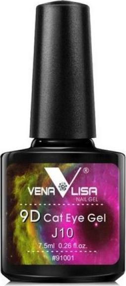 Produktbild Venalisa 9D Cat Eye Gellack J10 UV/LED (Lila Gold Glitzer, UV-Gel Lack)