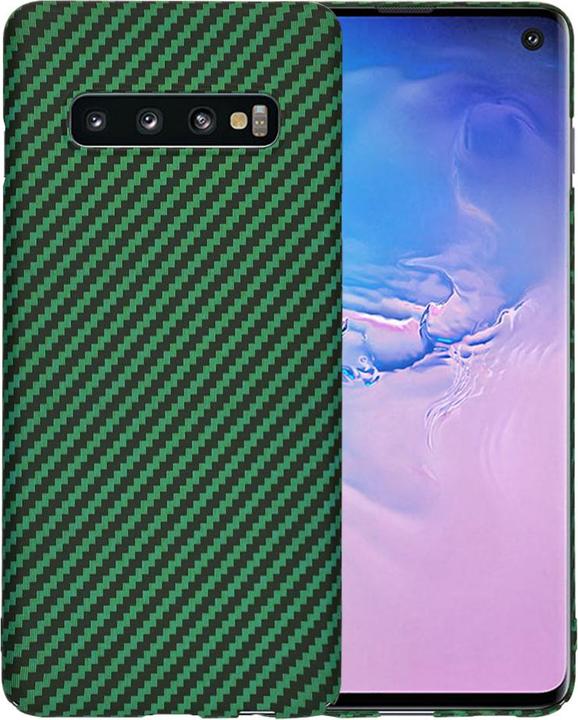 Produktbild Techsuit - Carbonite FiberShell - Samsung Galaxy S10 - Green (Samsung Galaxy S10)