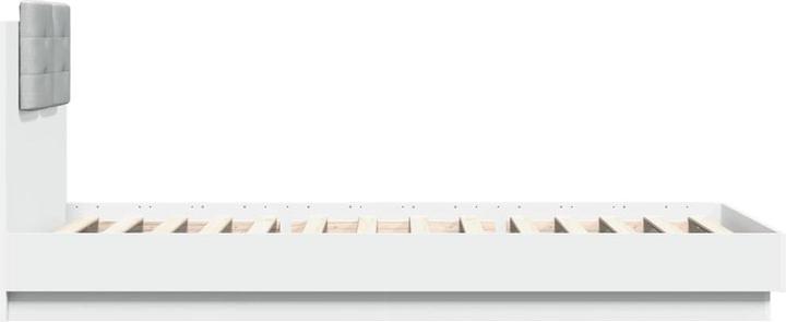 Produktbild VidaXL Bettgestell mit Kopfteil und LED-Leuchten (90 x 200 cm)