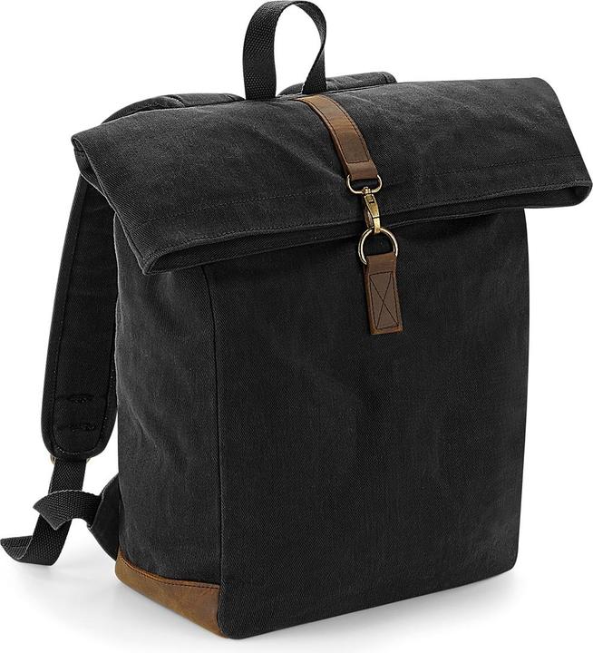 Quadral Sac à dos en toile cirée Heritage avec accents en cuir (9 l)