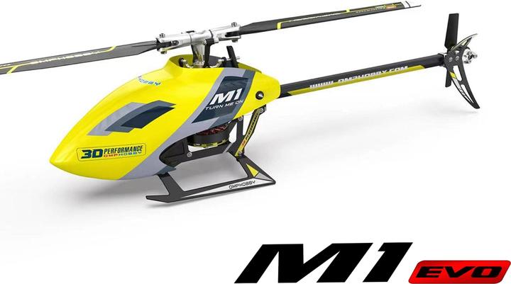 Actual product image OMP Hobby Helicopter M1 EVO Flybarless, 3D, Yellow BNF