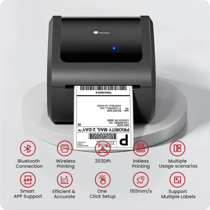 Produktbild Phomemo D520-BT mit Bluetooth BLA/WHI (203 dpi)