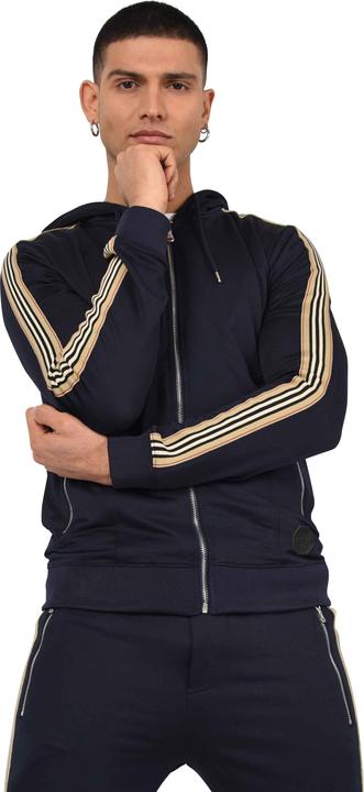 Produktbild Project X Paris Kapuzen-Sweatshirt mit Reissverschluss und Reiterstreifen (XL)
