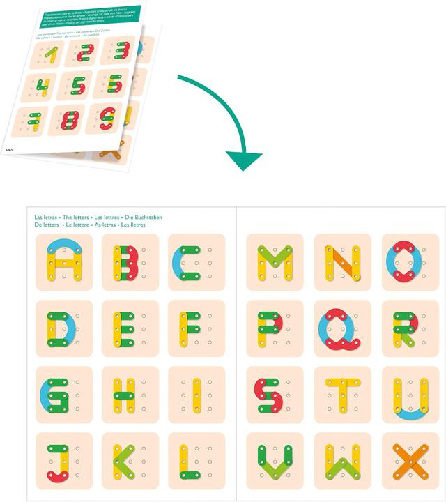 Immagine prodotto Goula Forme a colori, d/f/i 8 tavole, 22 parti in legno, libretto, a partire da 3 anni (Tedesco, Francese, Italiano, Inglese)