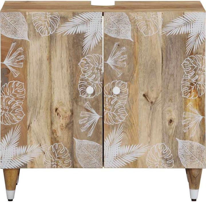 Actual product image VidaXL Vanity unit 62x33x58 cm solid mango wood (62 x 33 x 58 cm)