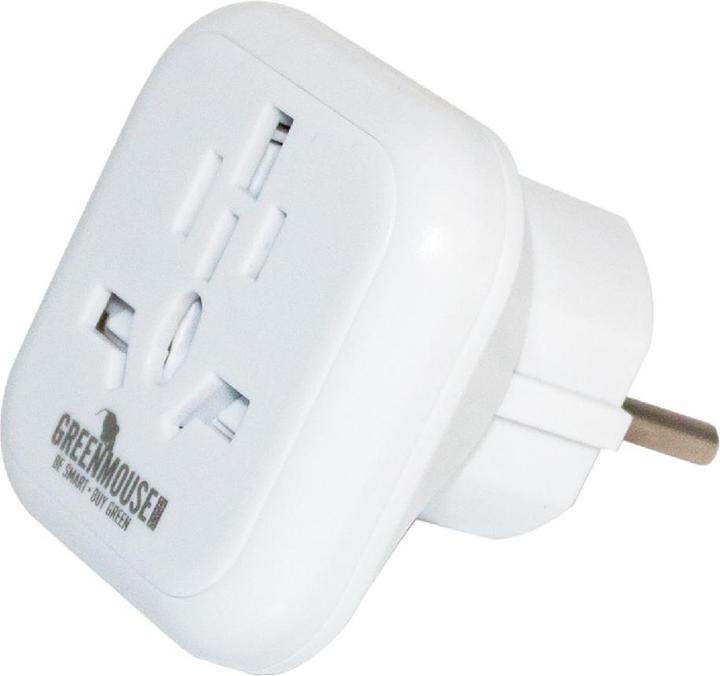 Actual product image Nobrand Greenmouse Travel Adapter World To Europe